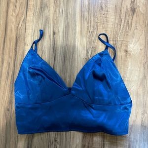 Shein royal blue crop top